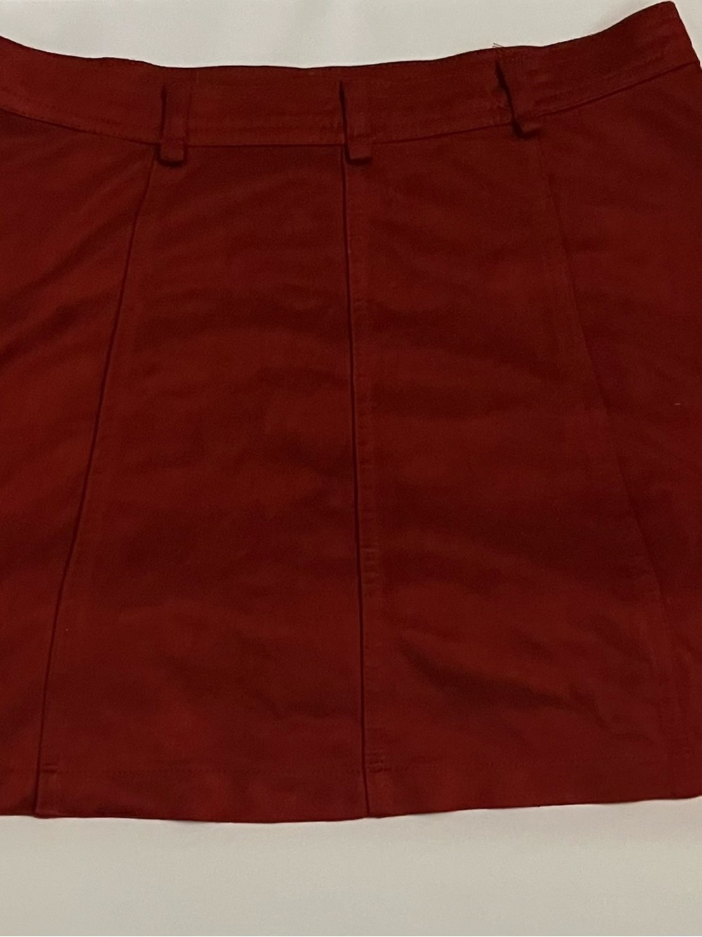 Zara Rust Red Button-Front Mini Skirt - Picture 3 of 4
